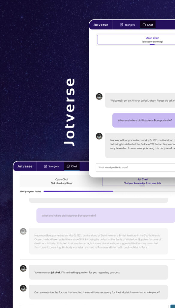 Starting from scratch an edTech startup based on AI - Jotverse